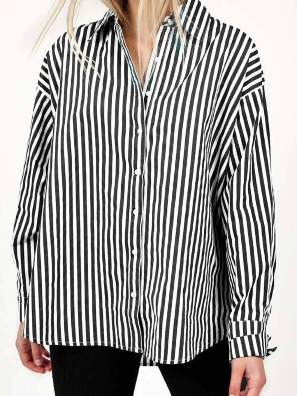 Brunette the Label striped button down - oversized M/L